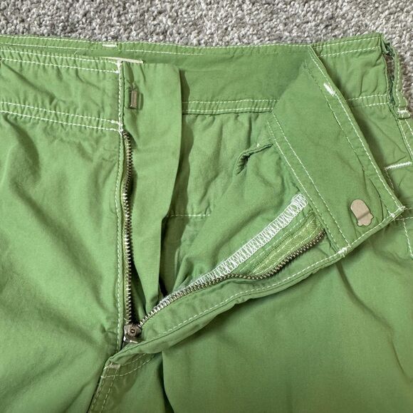 Pilcro Skirt Womens 8 Green Midi Pencil Front Slit Pockets Zip Belt Loops Cotton - Picture 5 of 13